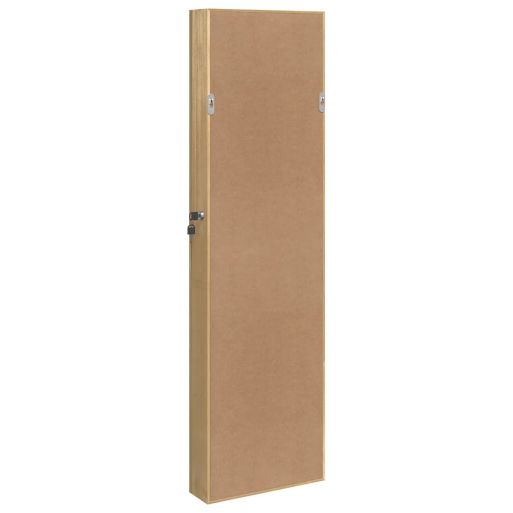 Zidni ormarić za nakit s ogledalom 30 x 8,5 x 106 cm