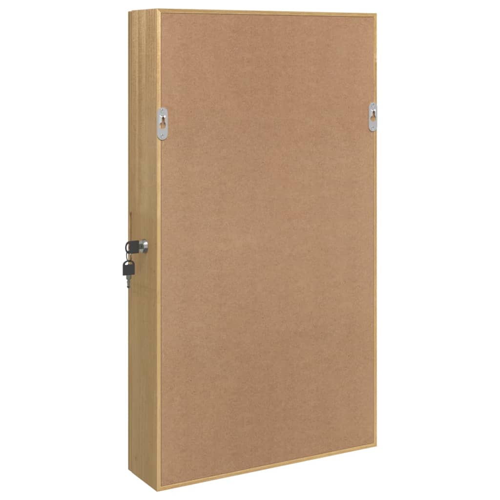 Zidni ormarić za nakit s ogledalom 37,5 x 10 x 67 cm