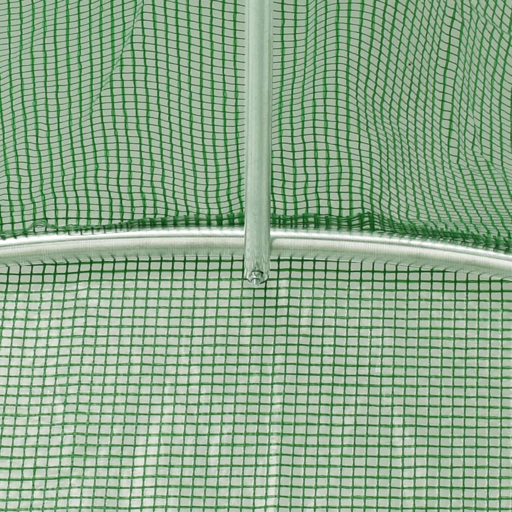 Staklenik s čeličnim okvirom zeleni 4 m² 2 x 2 x 2 m