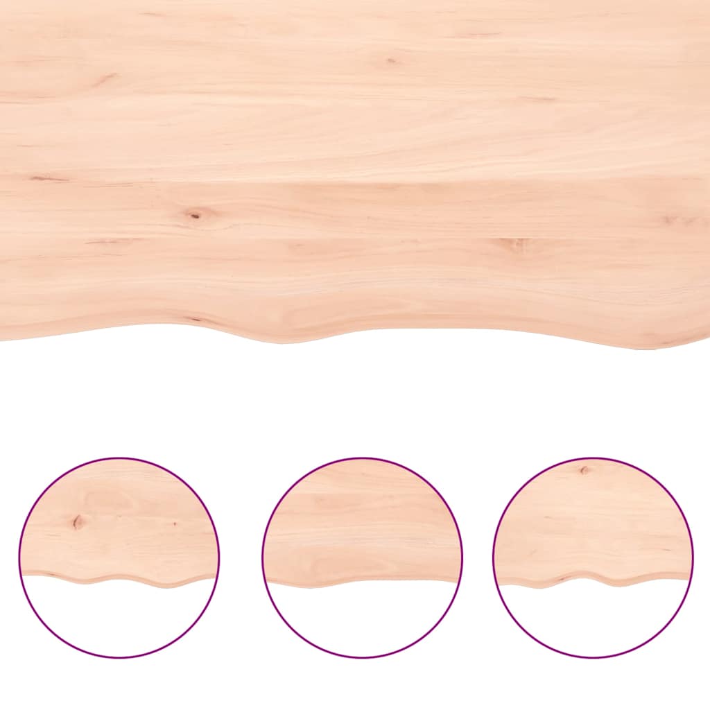 Zidna polica 40 x 10 x 6 cm od neobrađene masivne hrastovine