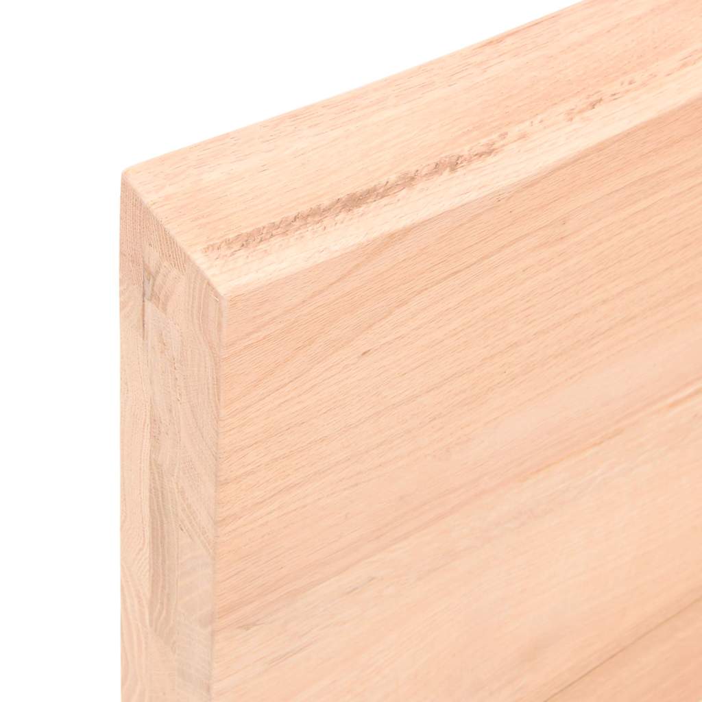 Zidna polica 40 x 10 x 6 cm od neobrađene masivne hrastovine