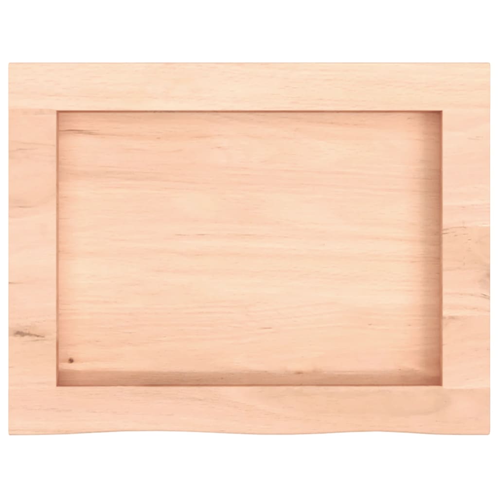 Zidna polica 40x30x(2-4) cm neobrađena masivna hrastovina