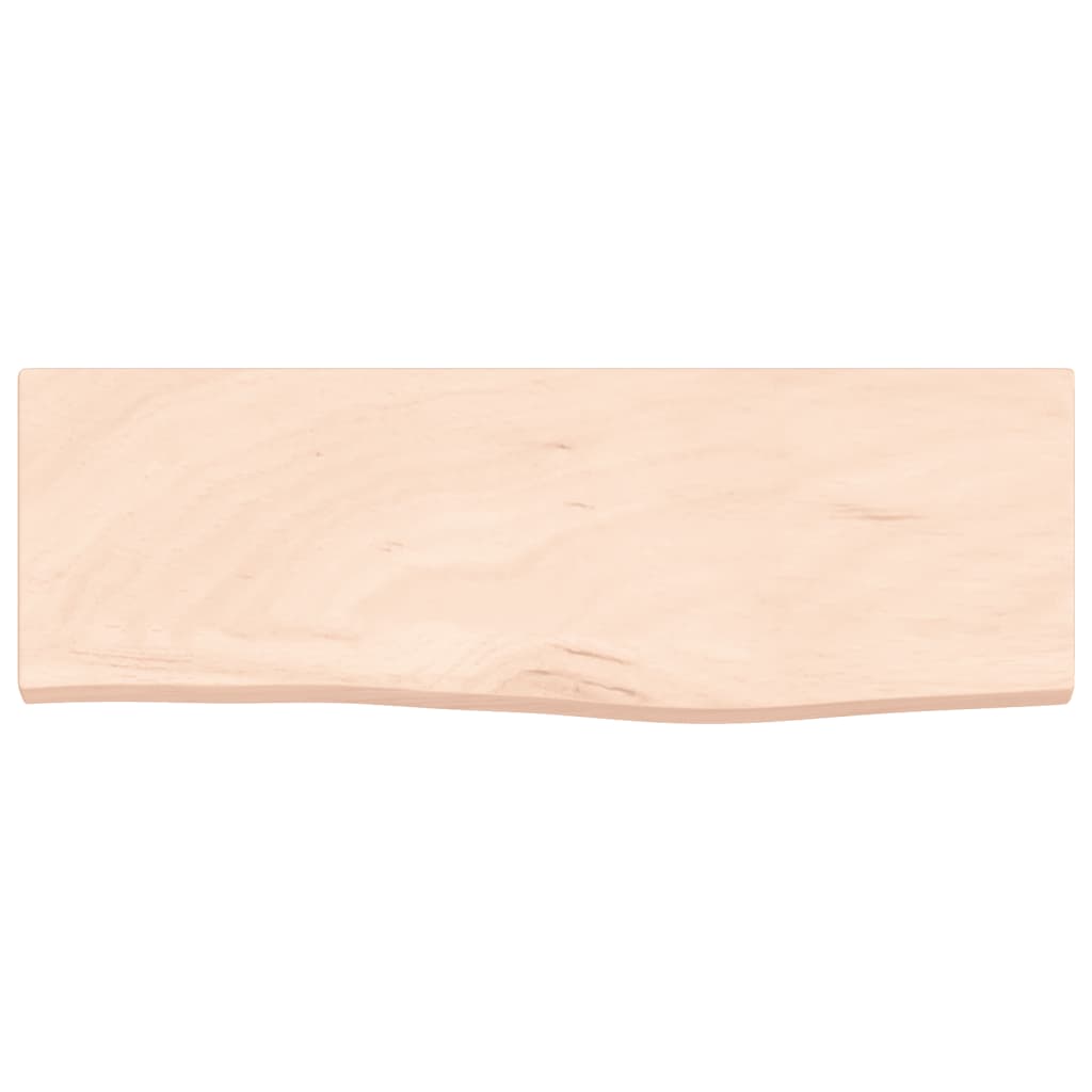 Zidna polica 60 x 20 x 2 cm od neobrađene masivne hrastovine
