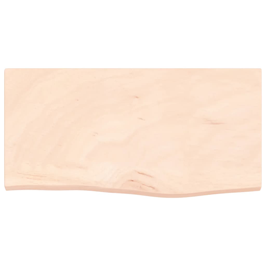 Zidna polica 60x30x(2-4) cm neobrađena masivna hrastovina