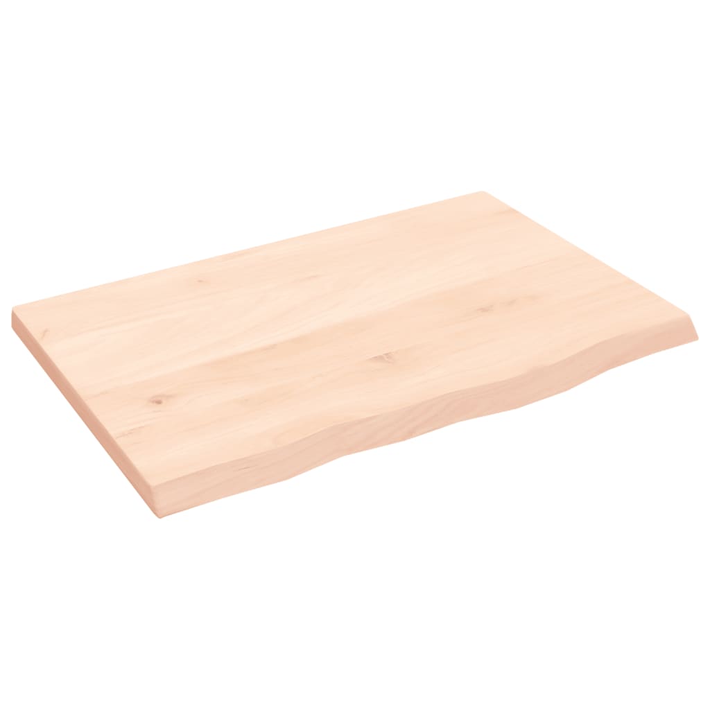 Zidna polica 60 x 40 x 2 cm od neobrađene masivne hrastovine