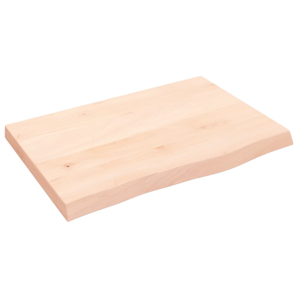 Zidna polica 60x40x(2-4) cm neobrađena masivna hrastovina