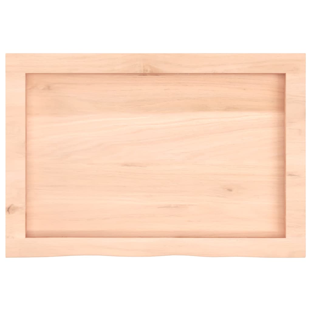 Zidna polica 60 x 40 x (2-6) cm neobrađena masivna hrastovina