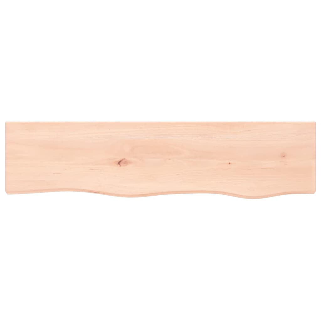 Zidna polica 80 x 20 x 6 cm od neobrađene masivne hrastovine