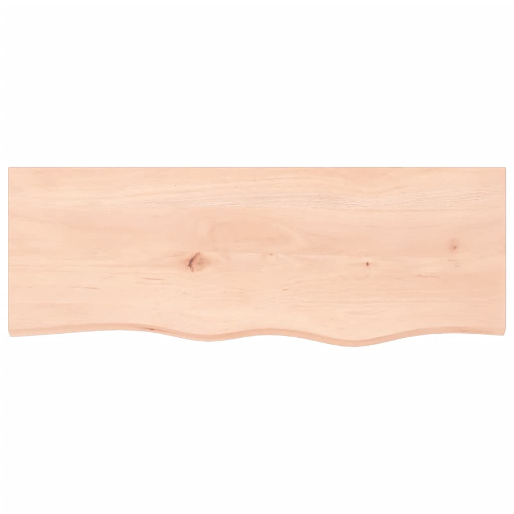 Zidna polica 80 x 30 x 2 cm od neobrađene masivne hrastovine