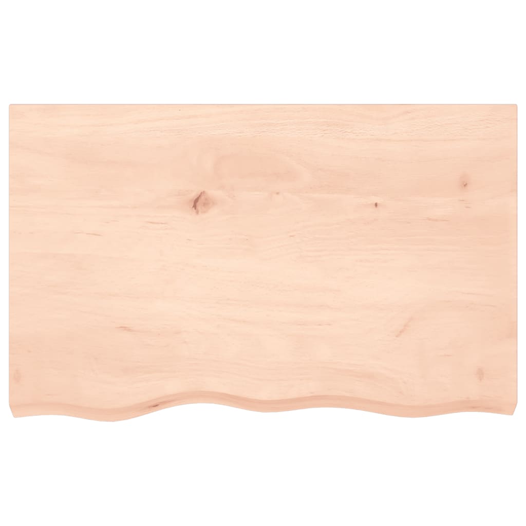 Zidna polica 80 x 50 x 2 cm od neobrađene masivne hrastovine