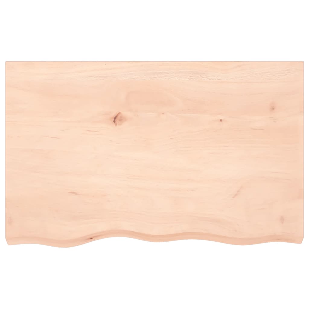 Zidna polica 80x50x(2-4) cm neobrađena masivna hrastovina