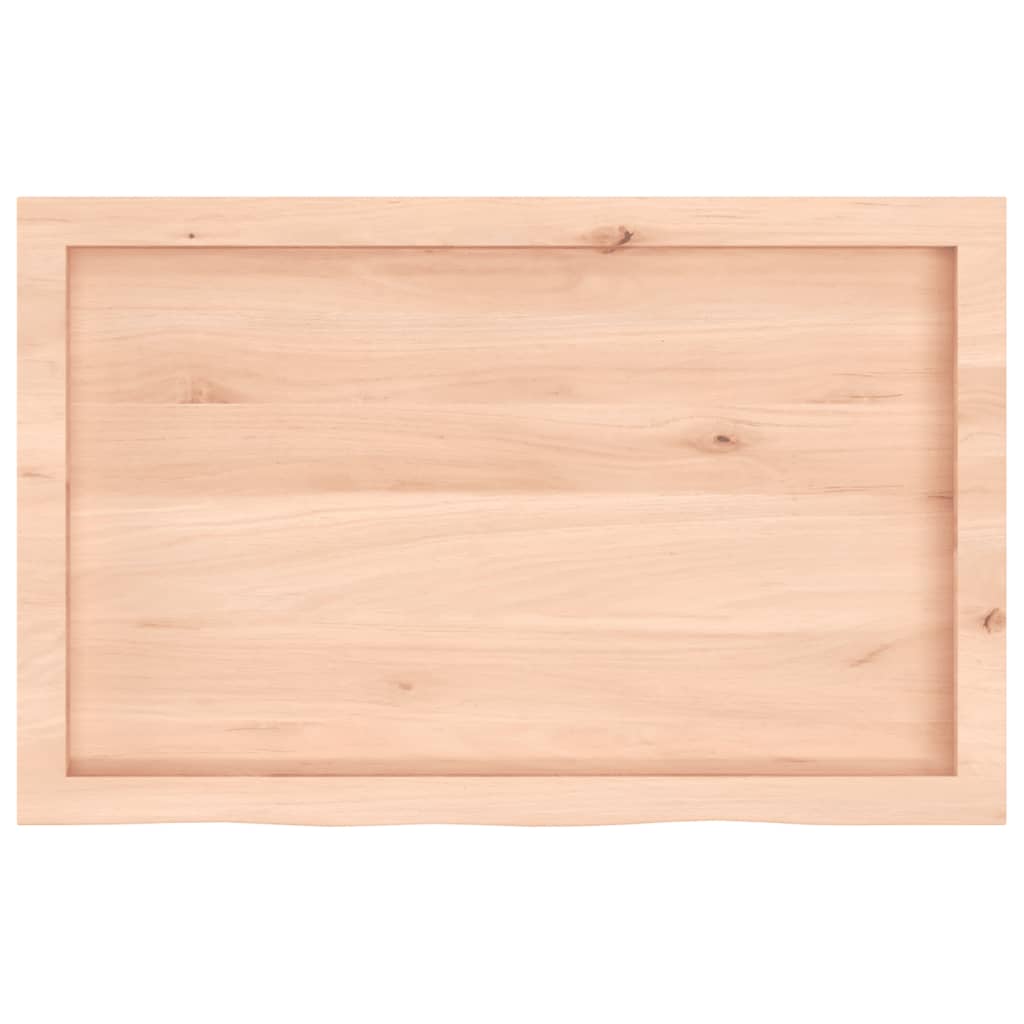 Zidna polica 80x50x(2-4) cm neobrađena masivna hrastovina