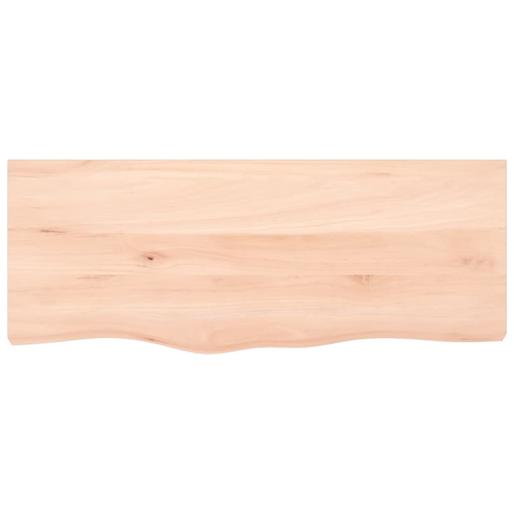 Zidna polica 100x40x(2-4) cm neobrađena masivna hrastovina