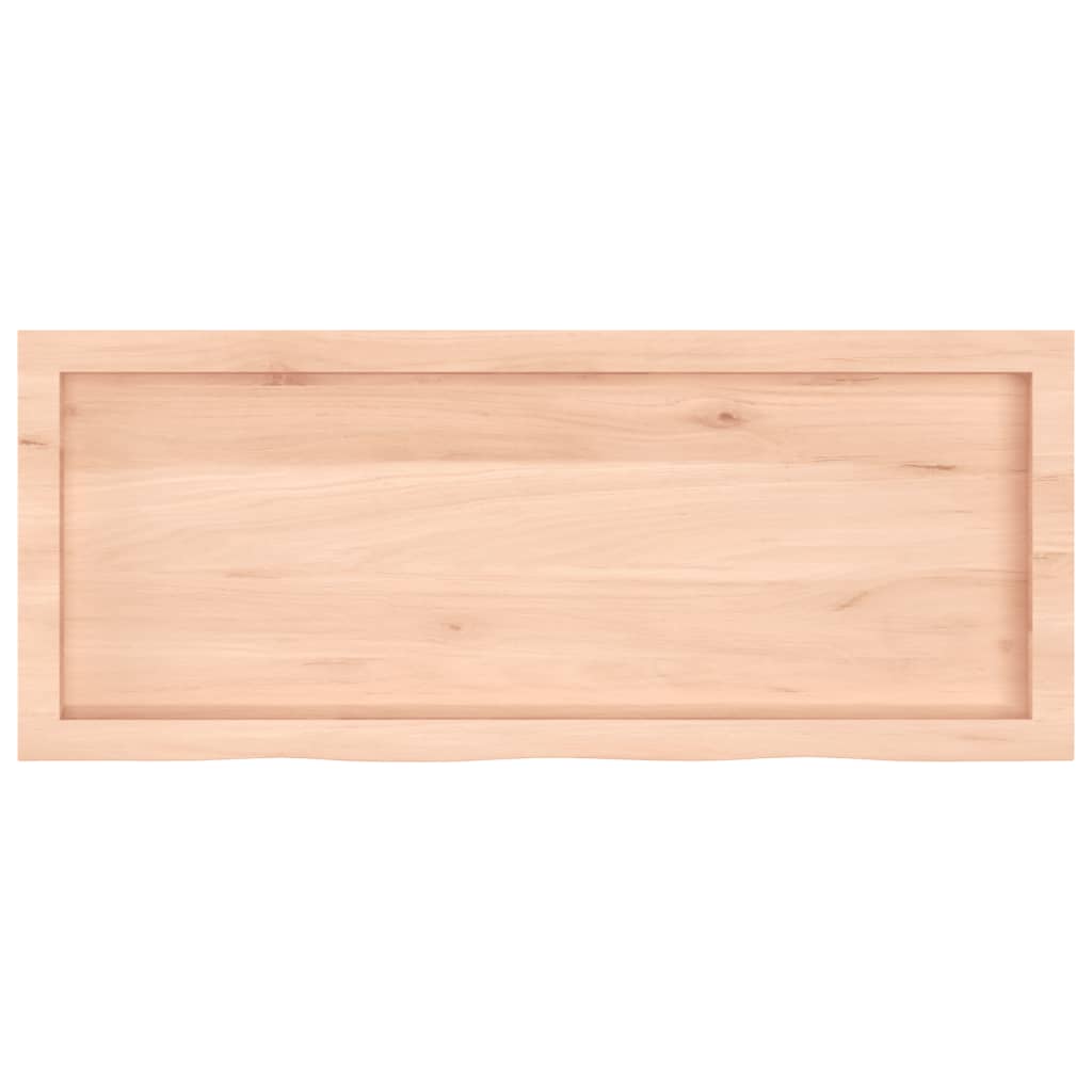 Zidna polica 100x40x(2-4) cm neobrađena masivna hrastovina