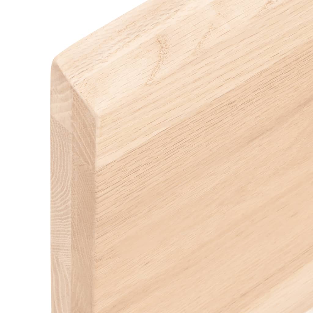 Zidna polica 100x40x(2-4) cm neobrađena masivna hrastovina