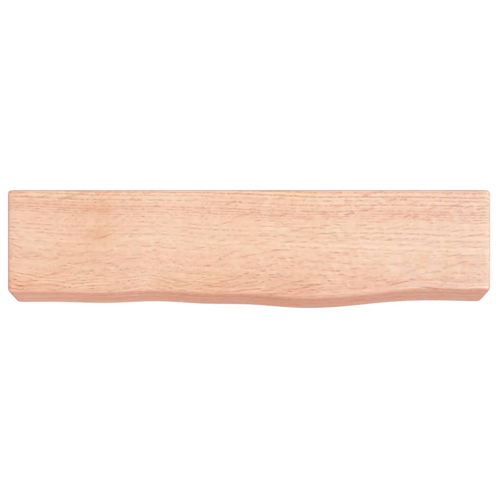 Zidna polica svjetlosmeđa 40 x 10 x 6 cm od obrađene hrastovine
