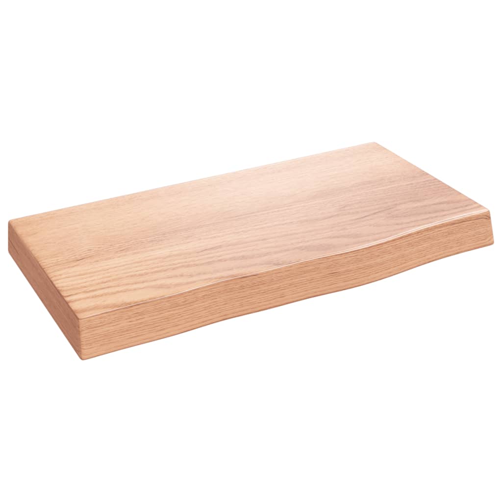 Zidna polica svjetlosmeđa 40 x 20 x 4 cm od obrađene hrastovine
