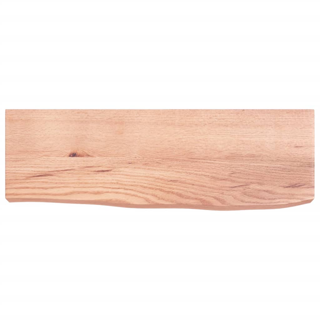 Zidna polica svjetlosmeđa 60x20x6 cm od obrađene hrastovine