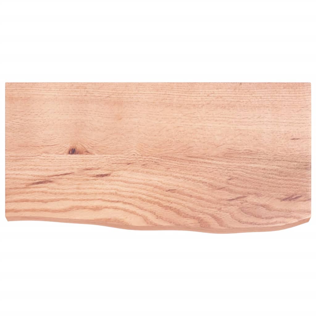 Zidna polica svjetlosmeđa 60x30x(2-4) cm obrađena hrastovina