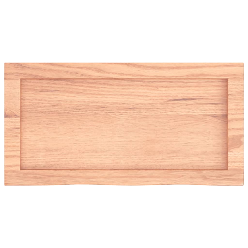 Zidna polica svjetlosmeđa 60x30x(2-6) cm obrađena hrastovina
