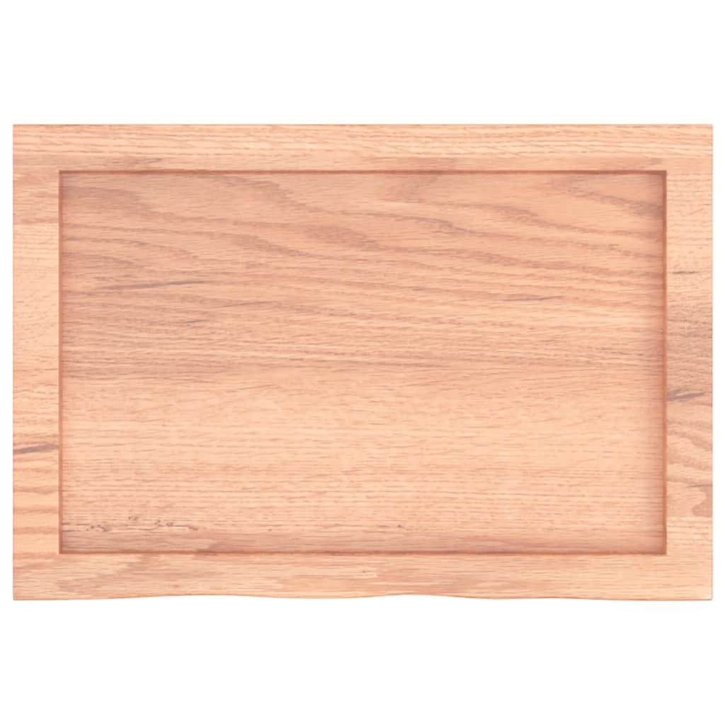 Zidna polica svjetlosmeđa 60x40x(2-6) cm obrađena hrastovina