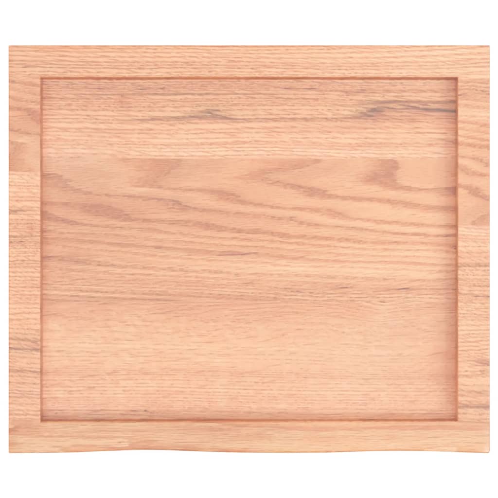 Zidna polica svjetlosmeđa 60x50x(2-6) cm obrađena hrastovina