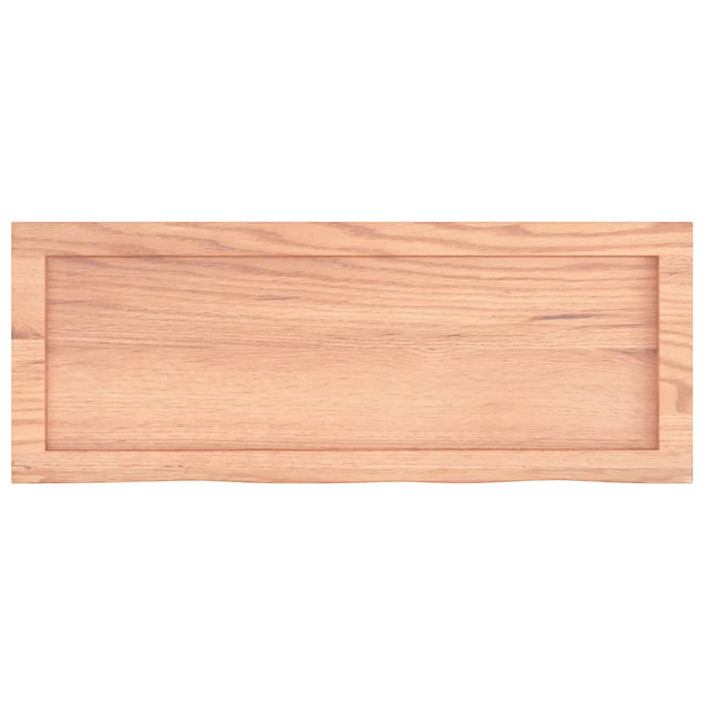 Zidna polica svjetlosmeđa 80x30x(2-6) cm obrađena hrastovina