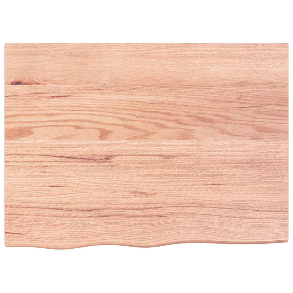 Zidna polica svjetlosmeđa 80x60x(2-6) cm obrađena hrastovina