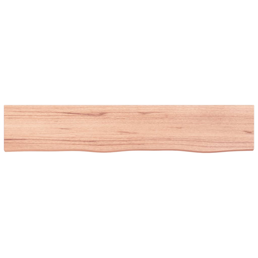 Zidna polica svjetlosmeđa 100x20x2 cm od obrađene hrastovine