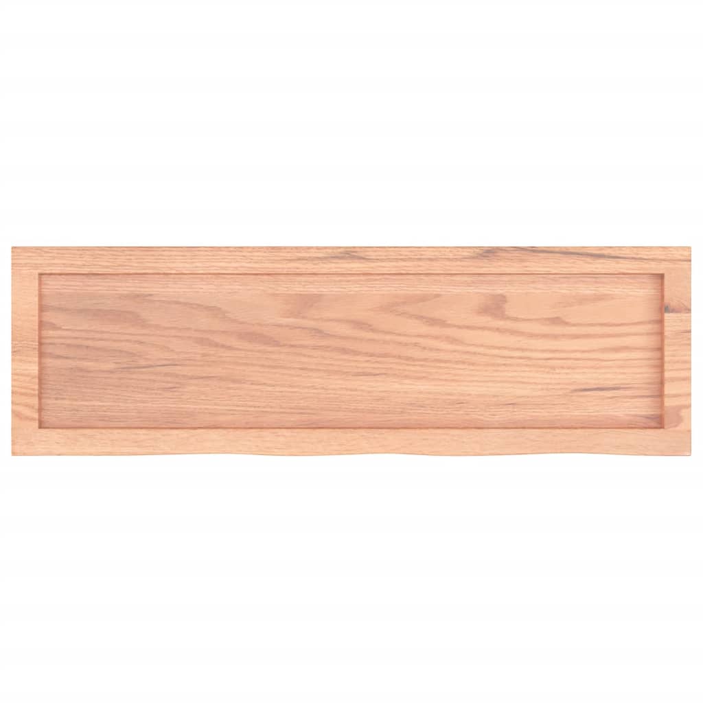Zidna polica svjetlosmeđa 100x30x(2-4) cm obrađena hrastovina