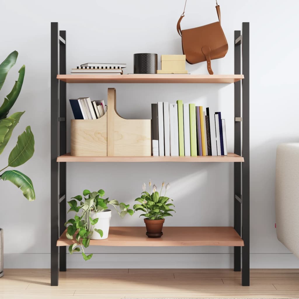 Zidna polica svjetlosmeđa 100x40x2 cm od obrađene hrastovine