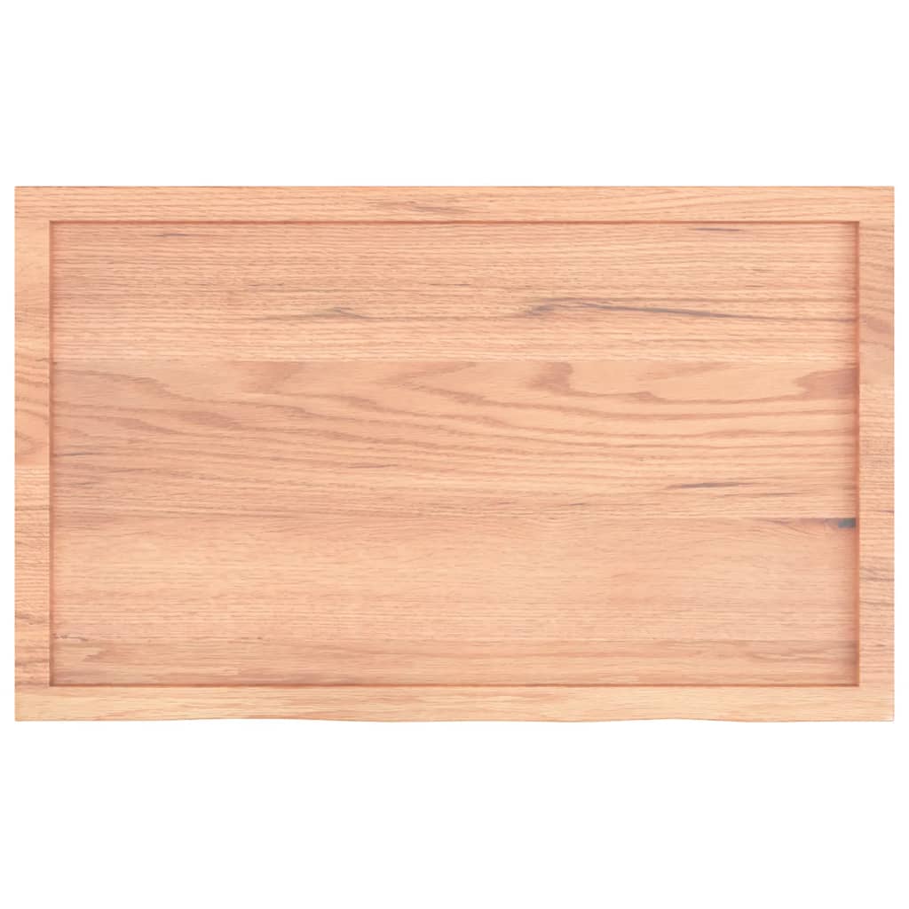 Zidna polica svjetlosmeđa 100x60x(2-6) cm obrađena hrastovina