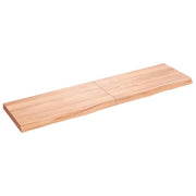 Zidna polica svjetlosmeđa 120x30x(2-4) cm obrađena hrastovina