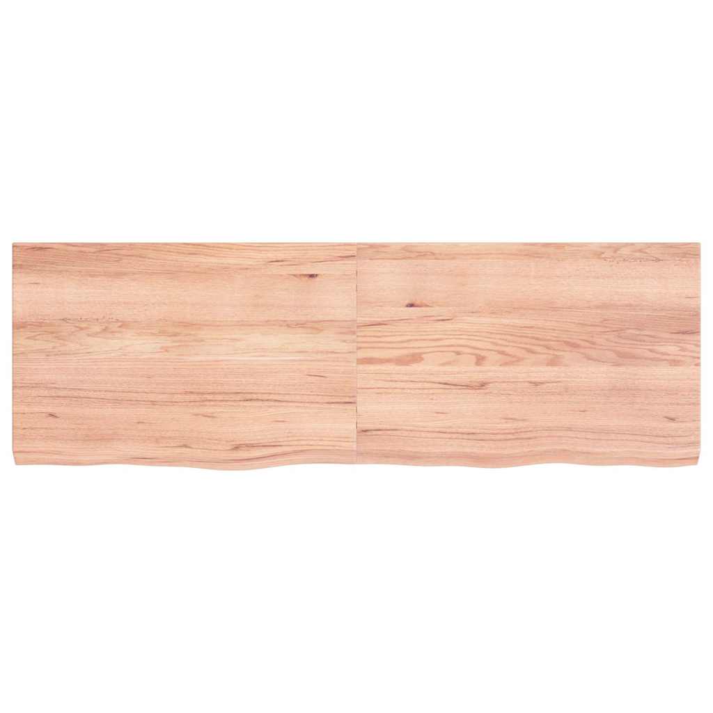Zidna polica svjetlosmeđa 120x40x(2-4) cm obrađena hrastovina