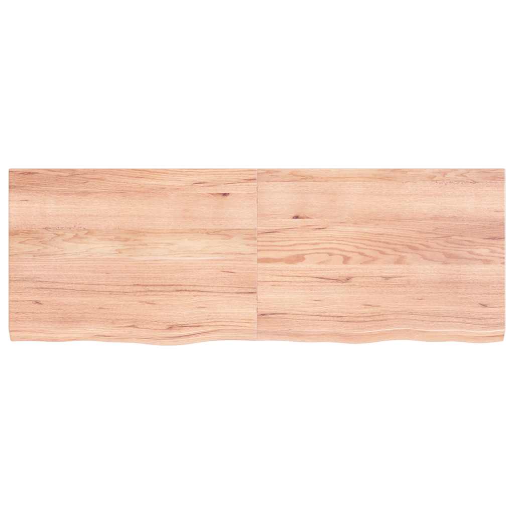 Zidna polica svjetlosmeđa 140x50x(2-4) cm obrađena hrastovina