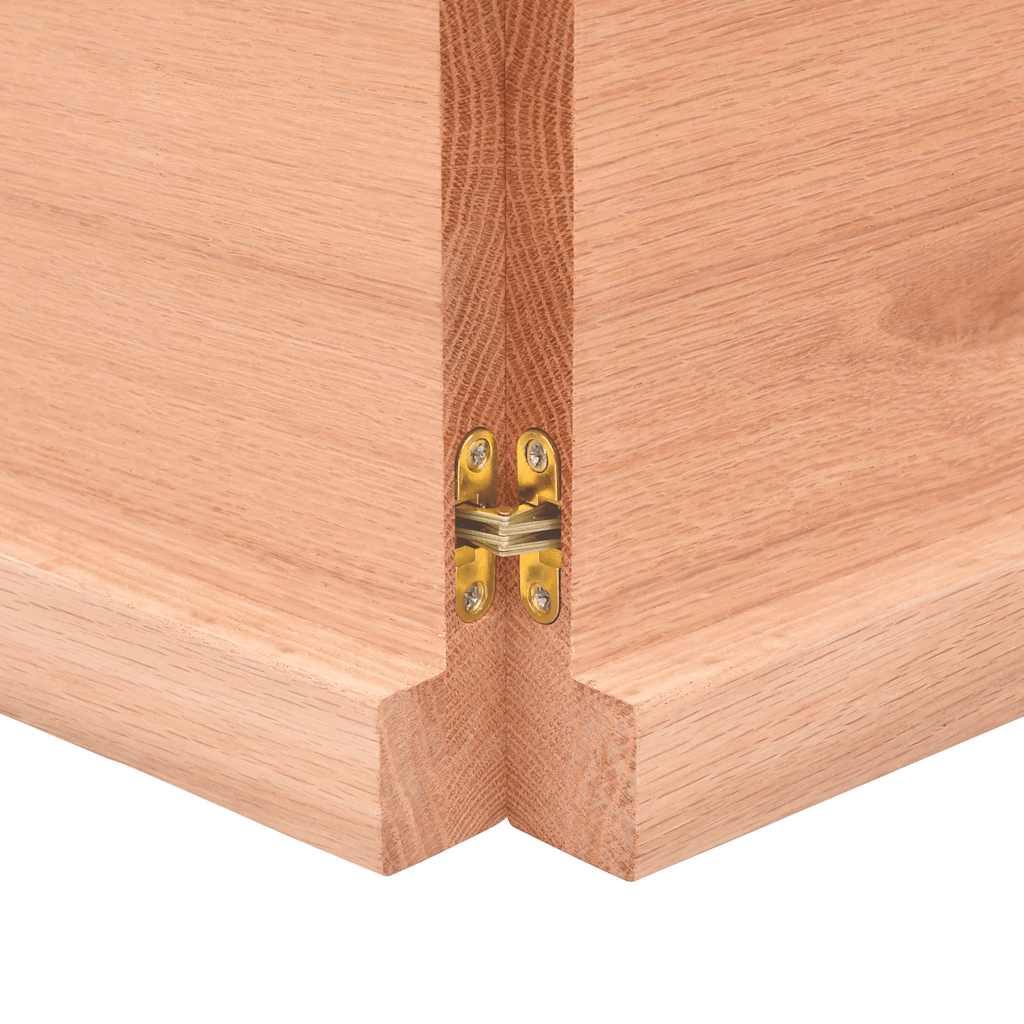 Zidna polica svjetlosmeđa 160x40x(2-4) cm obrađena hrastovina
