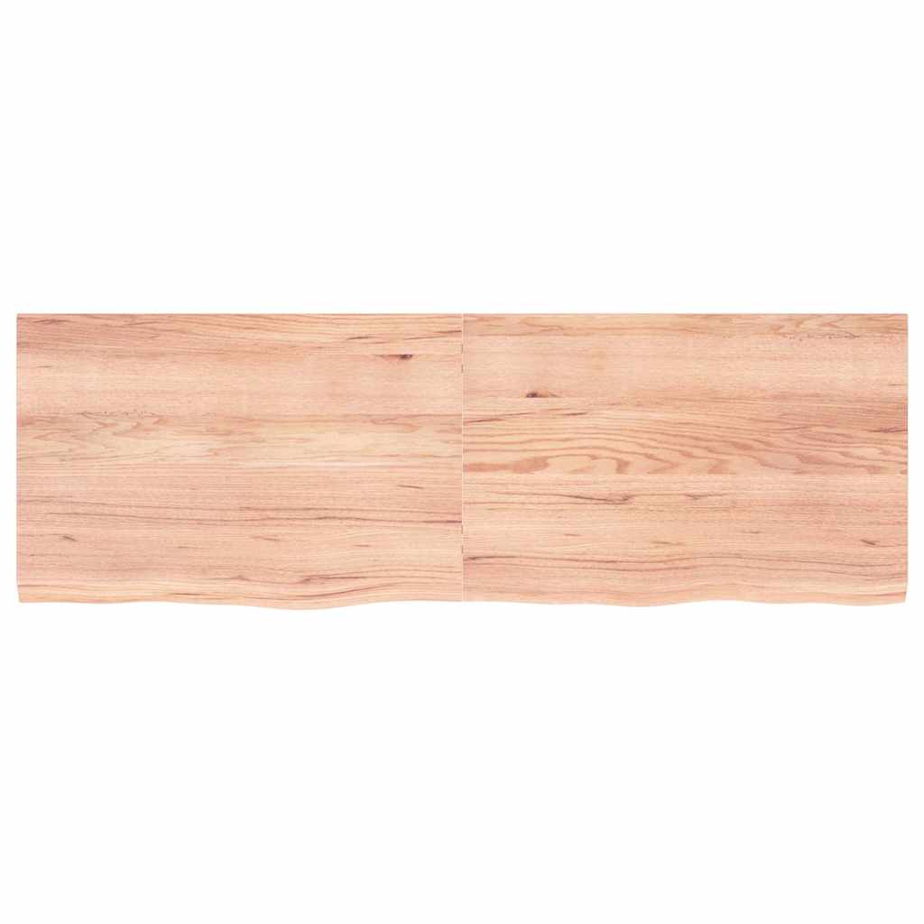 Zidna polica svjetlosmeđa 180x60x(2-4) cm obrađena hrastovina