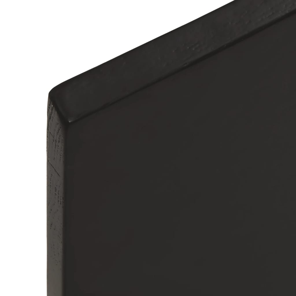 Zidna polica tamnosmeđa 60x20x2 cm od obrađene hrastovine