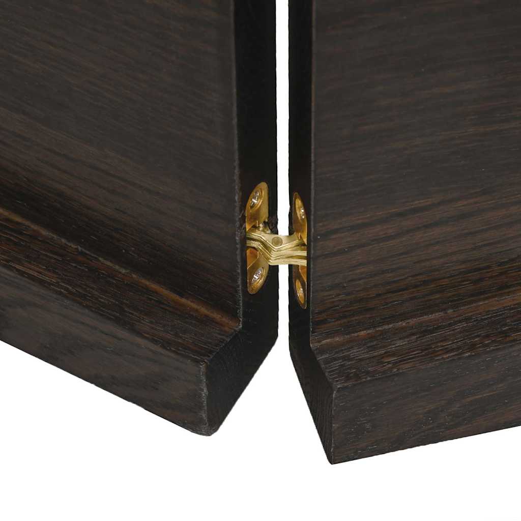 Zidna polica tamnosmeđa 200x60x(2-4) cm od obrađene hrastovine