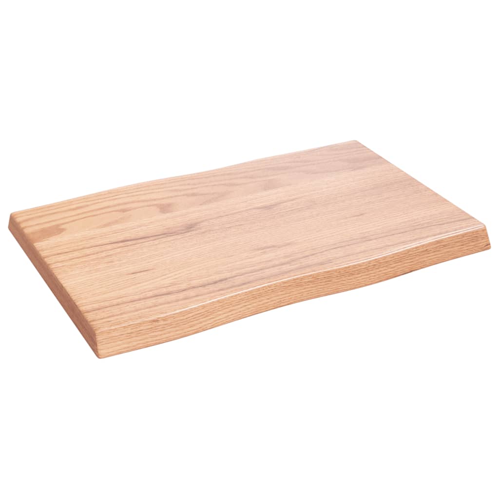 Stolna ploča svjetlosmeđa 60x40x(2-4) cm obrađena hrastovina