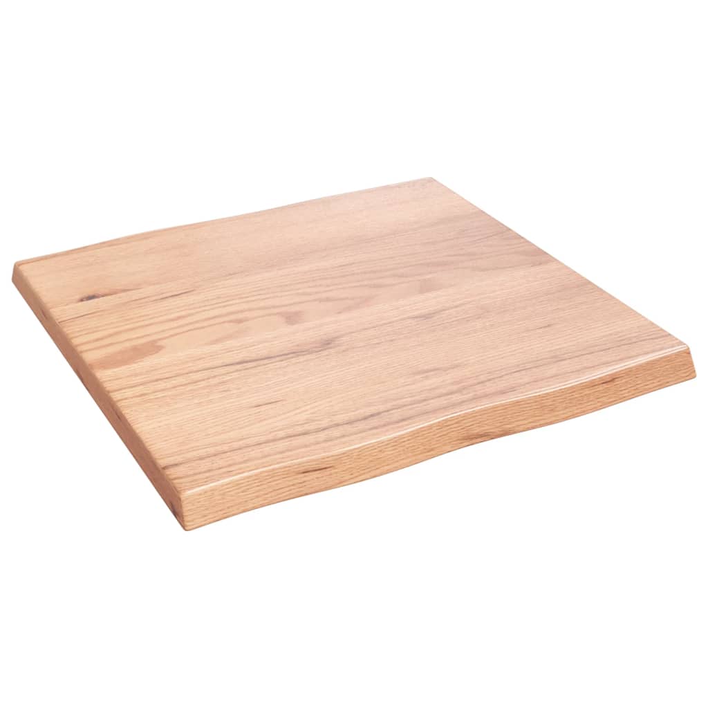 Stolna ploča svjetlosmeđa 60x60x(2-4) cm obrađena hrastovina