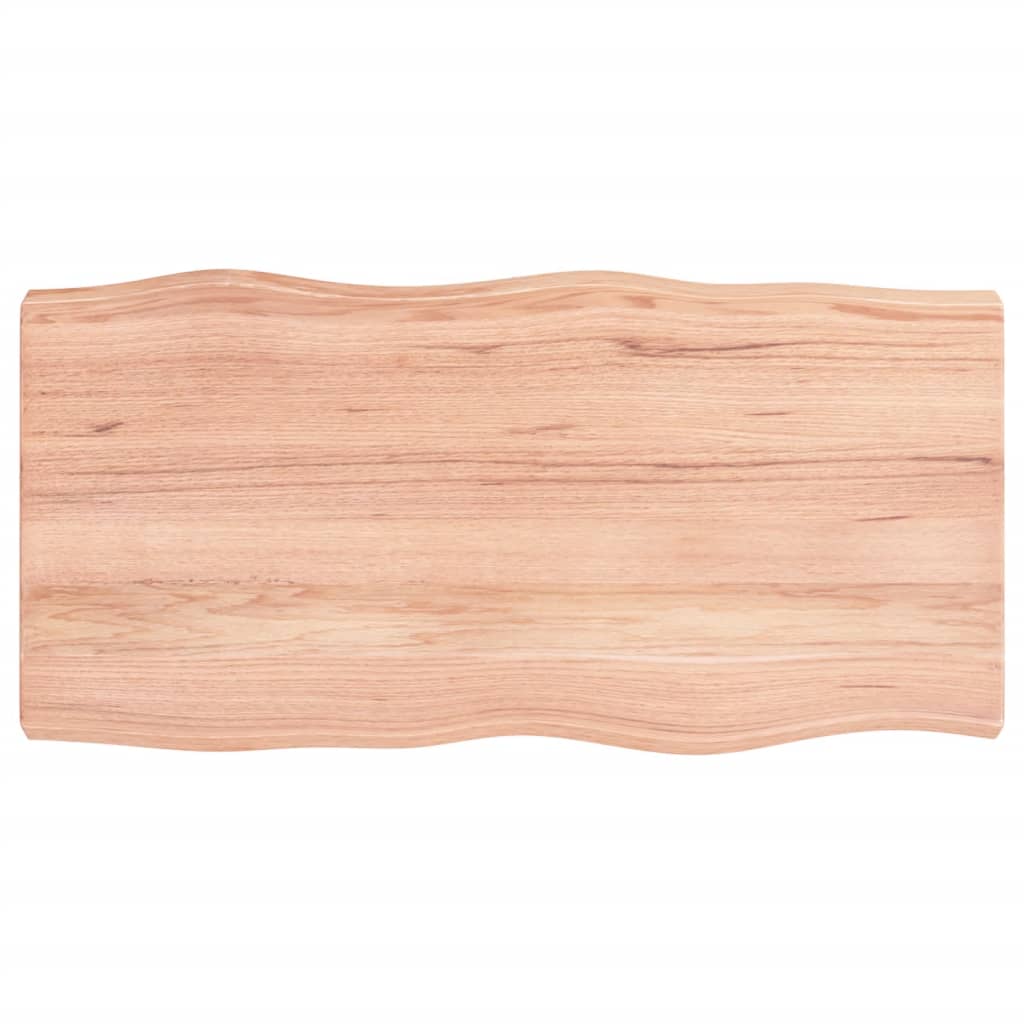 Stolna ploča svjetlosmeđa 80x40x(2-6) cm obrađena hrastovina