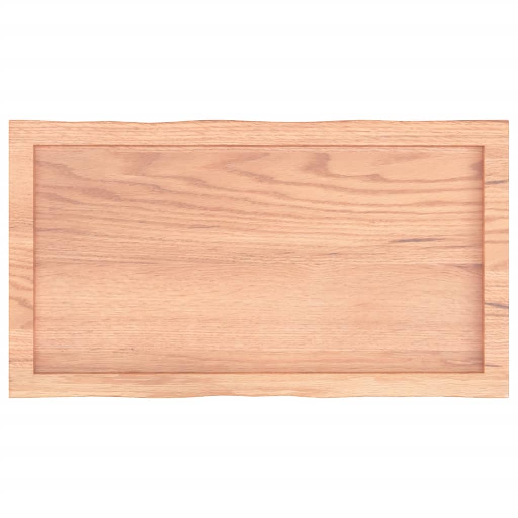 Stolna ploča svjetlosmeđa 80x40x(2-6) cm obrađena hrastovina