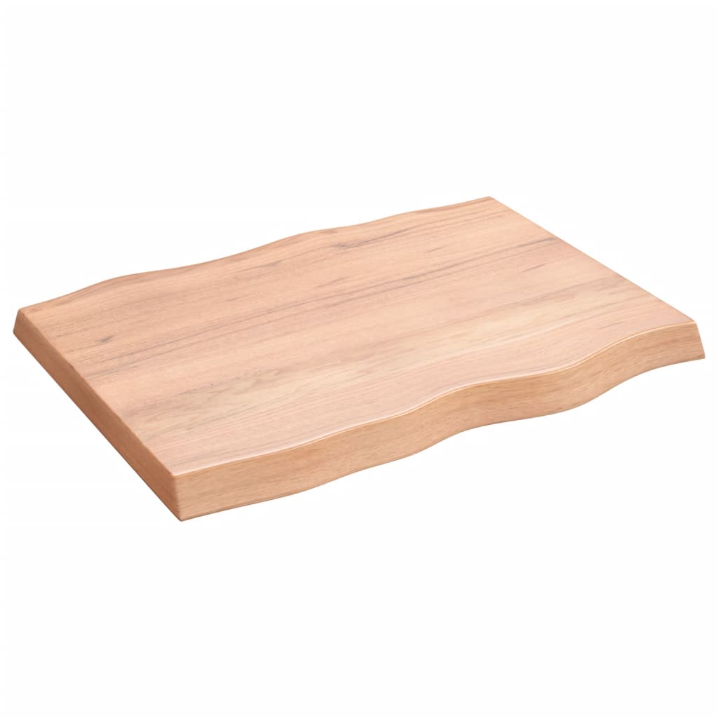 Stolna ploča svjetlosmeđa 80x60x(2-6) cm obrađena hrastovina