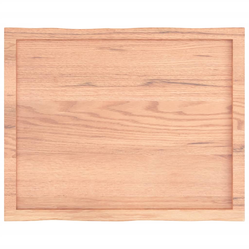 Stolna ploča svjetlosmeđa 80x60x(2-6) cm obrađena hrastovina