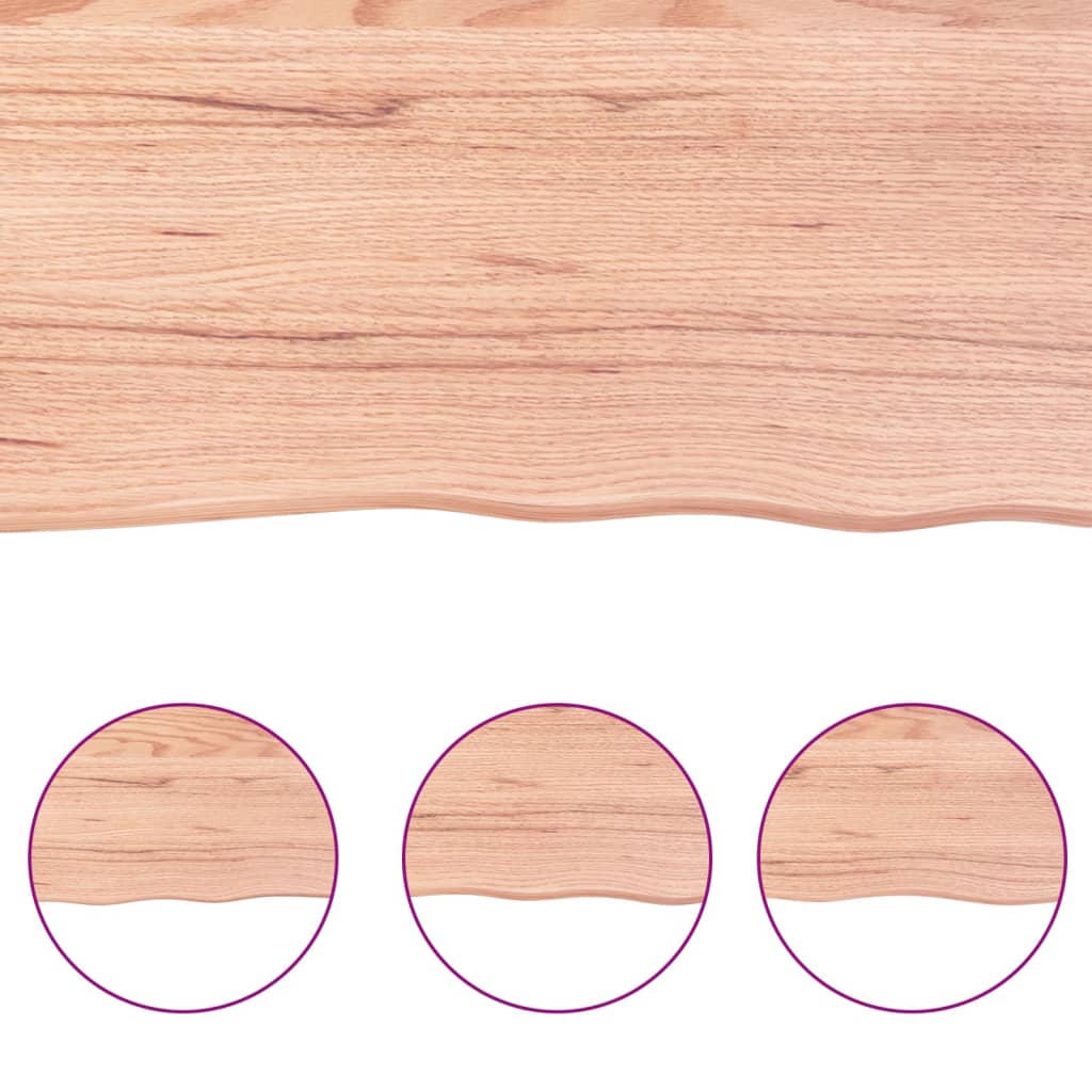 Stolna ploča svjetlosmeđa 100x40x(2-4) cm obrađena hrastovina