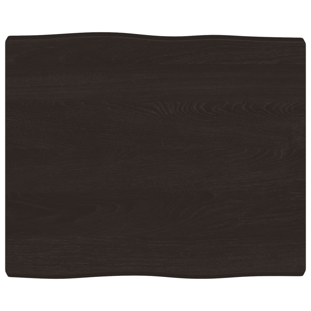 Stolna ploča tamnosmeđa 60x50x(2-4) cm obrađena hrastovina