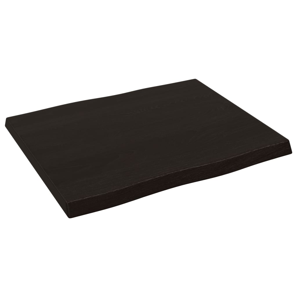 Stolna ploča tamnosmeđa 60x50x(2-4) cm obrađena hrastovina