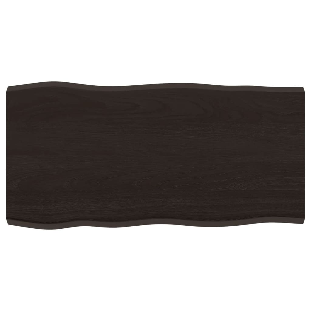 Stolna ploča tamnosmeđa 80x40x(2-4) cm obrađena hrastovina
