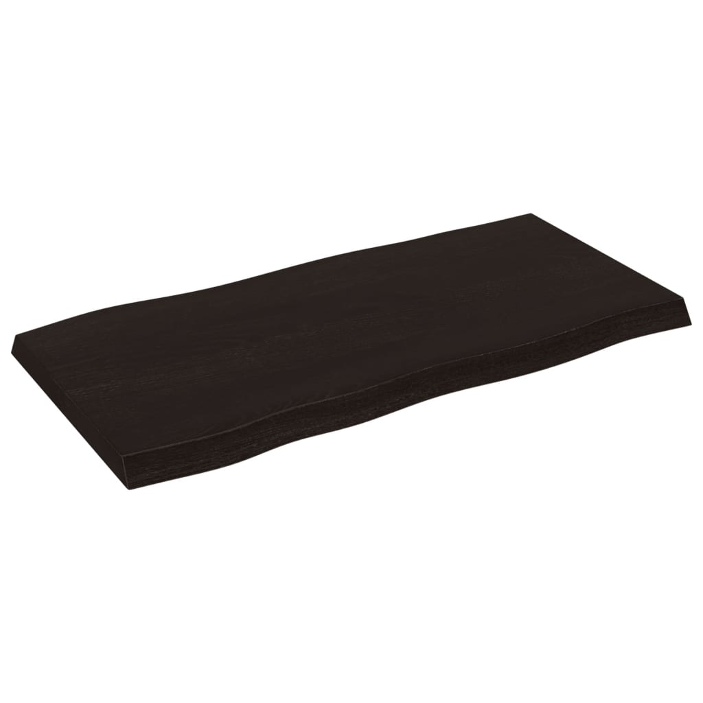 Stolna ploča tamnosmeđa 80x40x(2-4) cm obrađena hrastovina